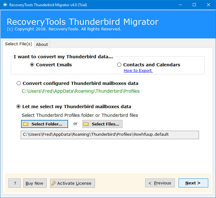 select-thunderbird-profile-folder-or-files