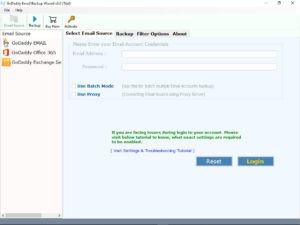 advik godaddy backup tool