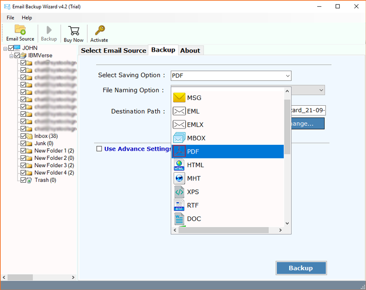 select-ibm-verse-folder-and-saving-format