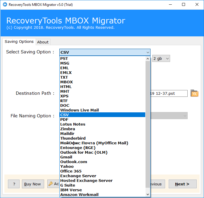 select-csv-format-from-the-saving-option